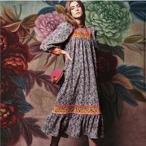 Celia B Papyrus Corduroy Midi Dress Size Small